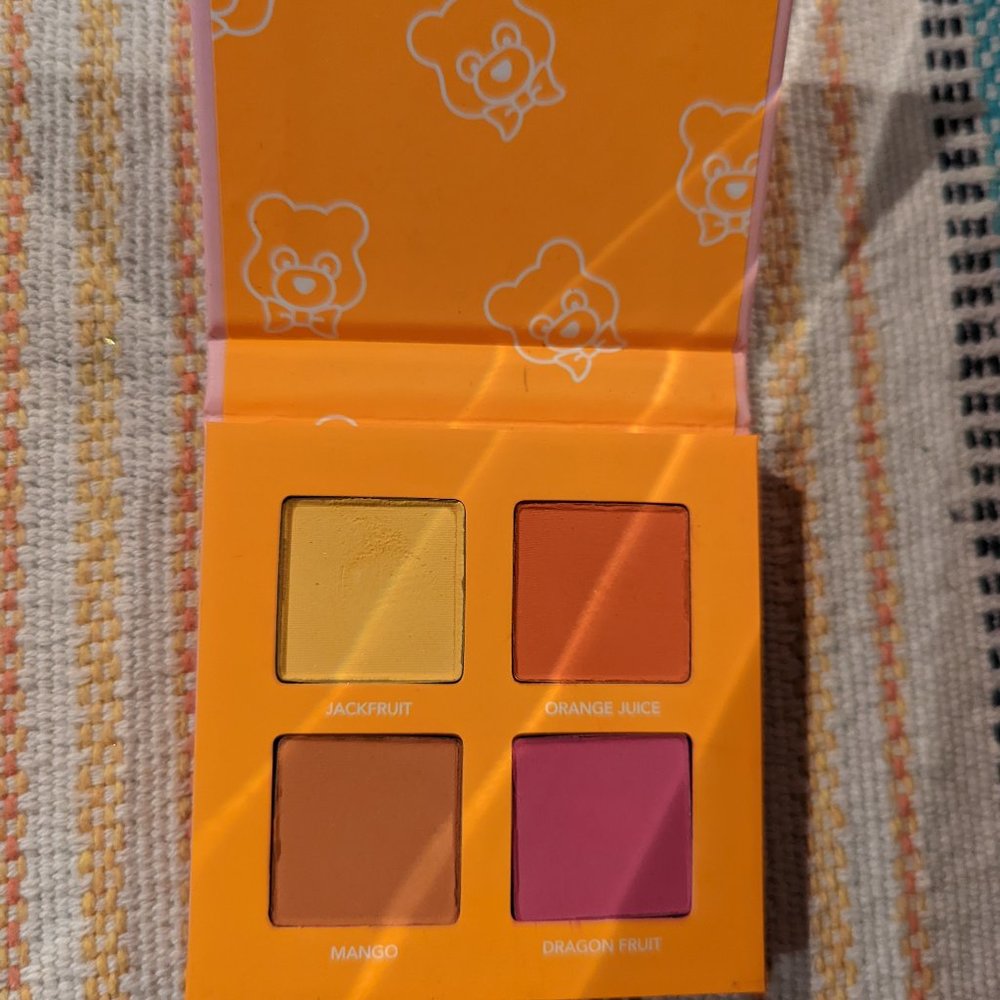 Lime Crime Plushies sheer pressed pigment quad in Fresh Squeezed